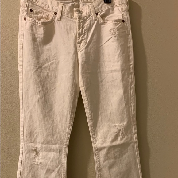 Distressed white 7 jeans - Picture 2 of 3